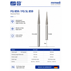 Diamond bur (FG Super Long Shank) FG SL859-010
