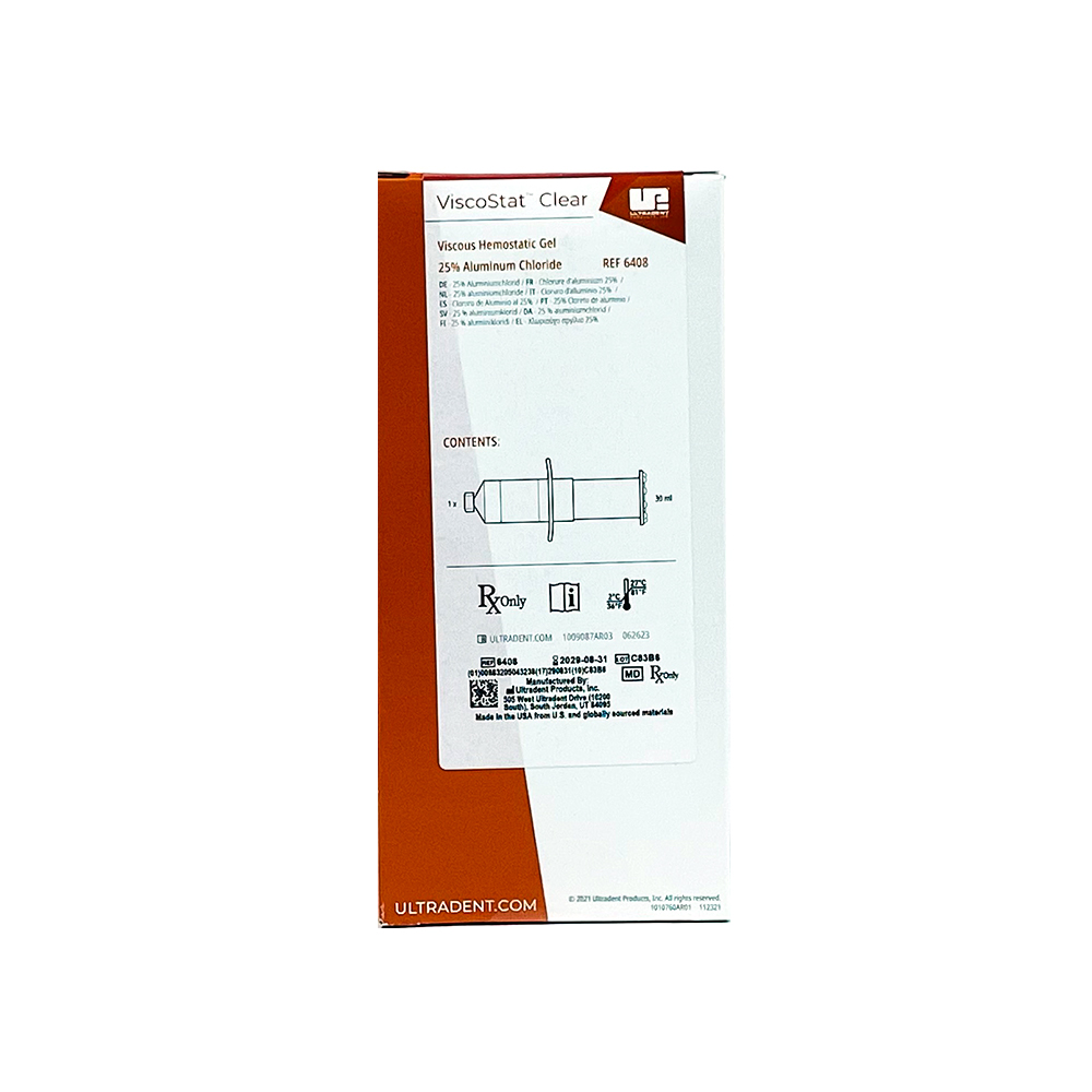 ViscoStat Clear Syringe Refill #6408 Ultradent] 비스코스타트 클리어 시린지 리필 [#6408]